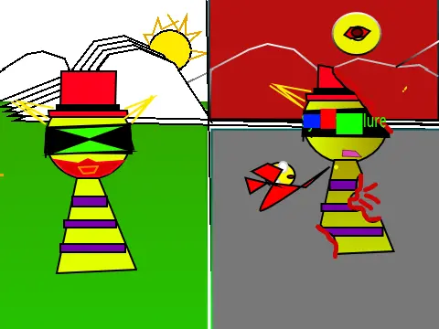 Slyther Sprunki OC character with spring-lock costume design