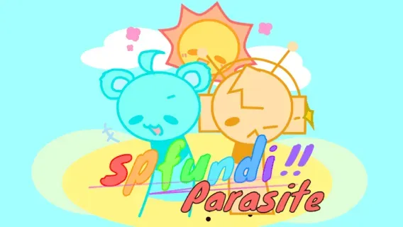 Spfundi Parasite Logo - Dark infected Sprunki characters
