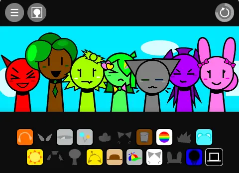 Sprikng Gameplay - See Your Creations Come to Life Sprikng Gameplay Screenshot - Custom Sprunki character creation