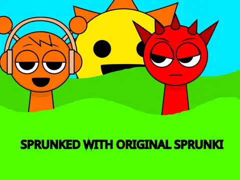 Sprunked with Original Sprunki Game Logo - Classic and New Characters
