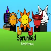 Sprunked Re-Taped Game Logo - Dark Horror Version of Sprunki Characters
