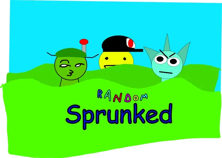 Sprunked Remix Game Logo featuring colorful Sprunki characters