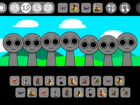 Official logo for Sprunki 12 News Italian Brainrot game featuring chaotic Sprunki characters