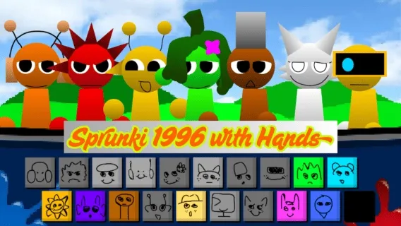 Sprunki 1996 But With Hands Game Cover