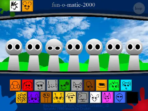 Sprunki 1996 Free Sprunki Game Recreation Remix V2 game logo cover
