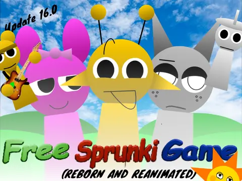 Sprunki 1996 Reborn Reanimated game cover image showing reanimated characters