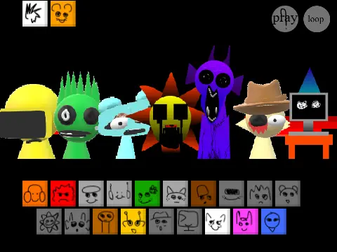 Sprunki 1996 Recreation 3D Horror Mode Incredibox Game Cover