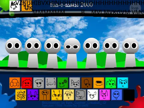 Sprunki 1996 Recreation Reborn Remix V2 music game logo