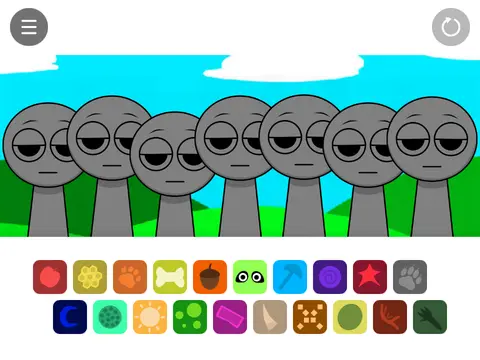 Official logo for Sprunki 2 Alpha 1.1 Remix 2 game featuring colorful characters