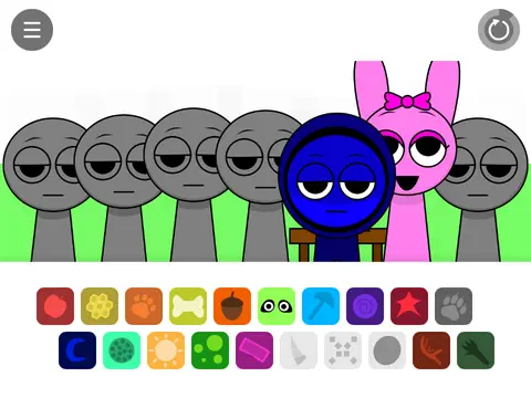 Logo for Sprunki 2 Alpha 1.1 Remix-3 featuring its large animal character cast