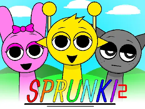 Official logo for Sprunki 2 HD Remaster game featuring enhanced graphics