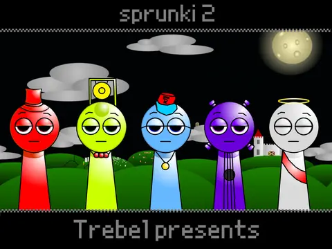 Logo for Sprunki 2 Trebe1, a fan tribute game filled with hidden secrets
