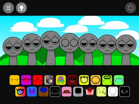 Official logo for Sprunki 2 Unnofical game featuring updated character designs