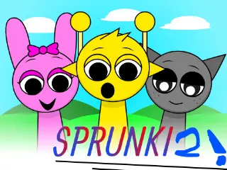 Logo for Sprunki 2 V2, an updated version of the fan mod