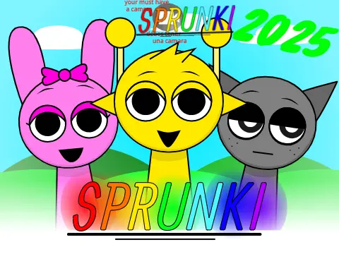 Sprunki 2025 game logo featuring iconic characters