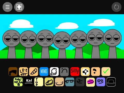 Official logo for sprunki 4 thooyib class game featuring iconic sprunki characters