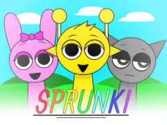 Original Sprunki game interface showing interactive characters and music controls