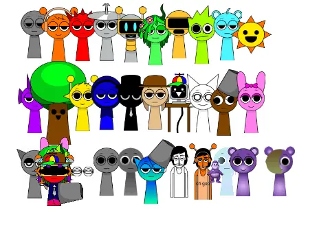 Original Sprunki game cover featuring iconic characters and music elements