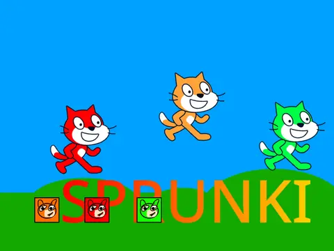 Classic Sprunki Game Logo - Music Creation