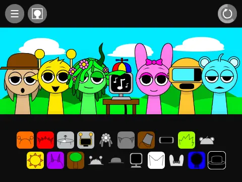 Sprunki Incredibox game logo featuring the iconic Sprunki character