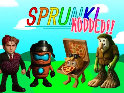 Official logo for Sprunki 9 Italian Brainrot game featuring colorful characters