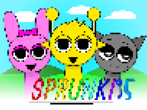 Official Sprunki 95 game logo featuring classic characters