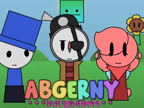 Sprunki-Abgerny Goobermix Demo game logo featuring multiple goober characters