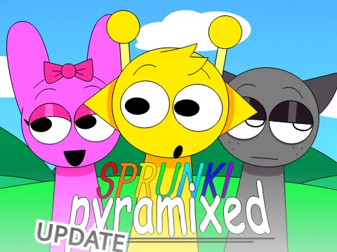 Sprunki Abgerny Model Pack Remix game logo featuring horror mod characters