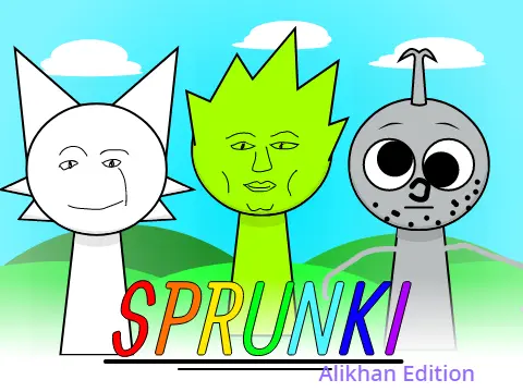 Sprunki Alikhan Edition music rhythm game character