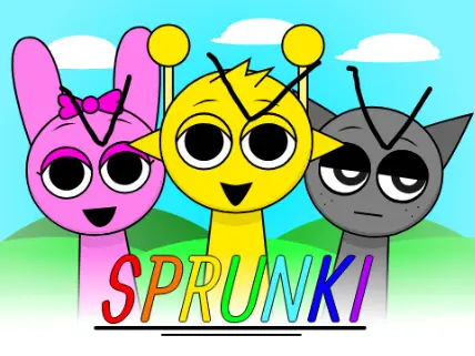 Official Sprunki Angry game logo featuring angry Sprunki character