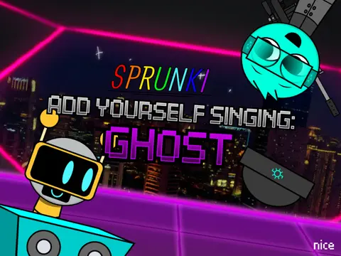 Logo for the horror game Sprunki Ays Ghost, an Incredibox mod