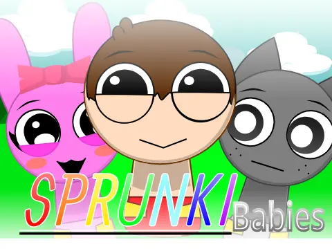 Sprunki Babies game characters featuring Andycandy2014 mod