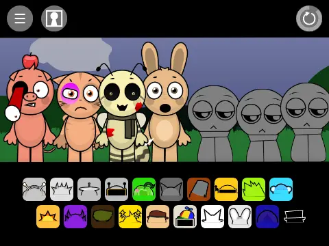 Sprunki Babies Retake Remix colorful logo featuring baby Sprunki characters
