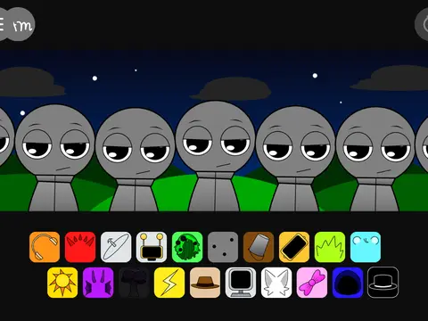 Cute Sprunki babies characters swapping places in colorful game scene