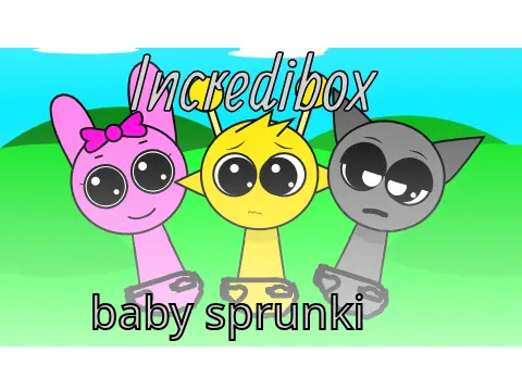 Sprunki Baby V2 game logo featuring cute baby characters