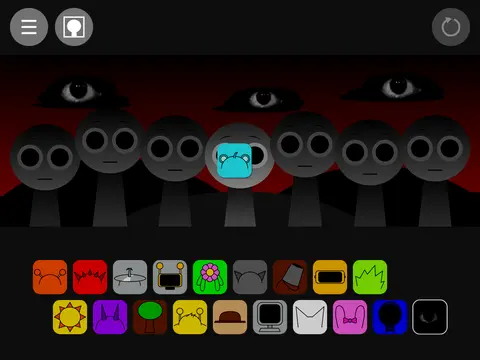 Sprunki Bald Edition character with fun music notes