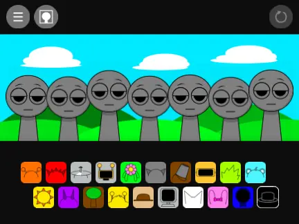 Sprunki Better Animations character creating music beats