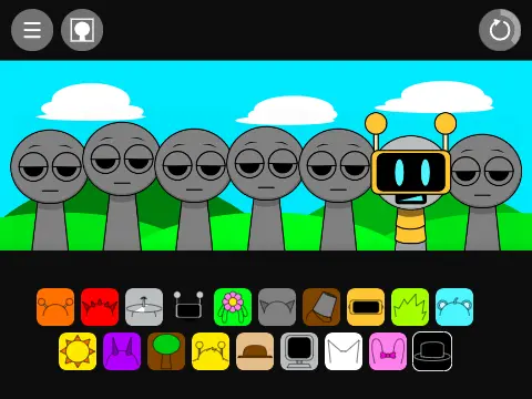 Official logo for Sprunki Black and Light Gray Mod featuring dark and light character designs