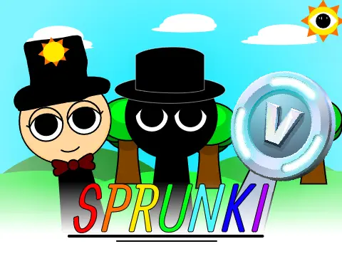 Sprunki Black Official Game Cover - Dark Edition Characters