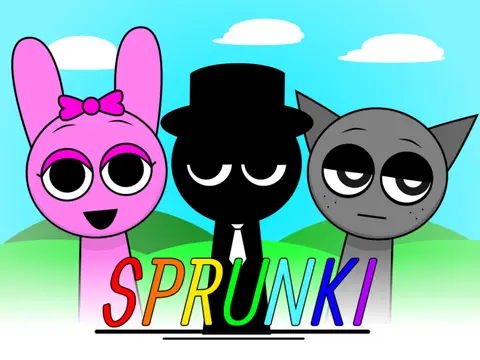 Sprunki But Black Is Normal Game Cover