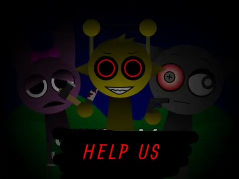 Official Sprunki Brainrot mod game logo featuring crazy characters