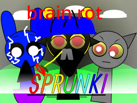 Official logo for Sprunki Brainrot V2 mod game