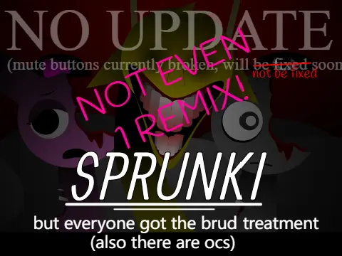 Official logo for Sprunki Brud Treatment but with OCs game featuring custom characters