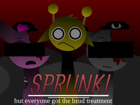 Official cover art for Sprunki Brud Treatment Refix game featuring brud treatment characters