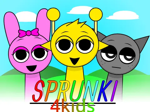 Sprunki But 4Kids Game Logo