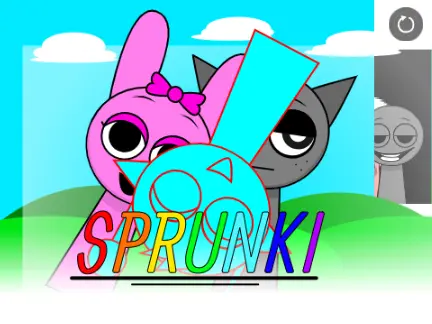 Sprunki But Awesome chaotic fun game logo