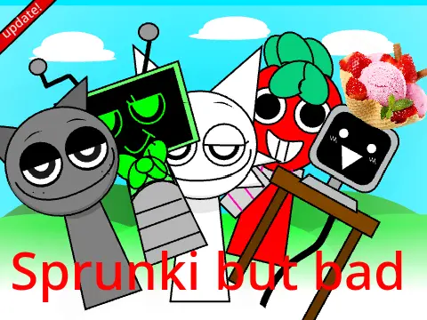 Sprunki But Bad V5 character and music game cover image