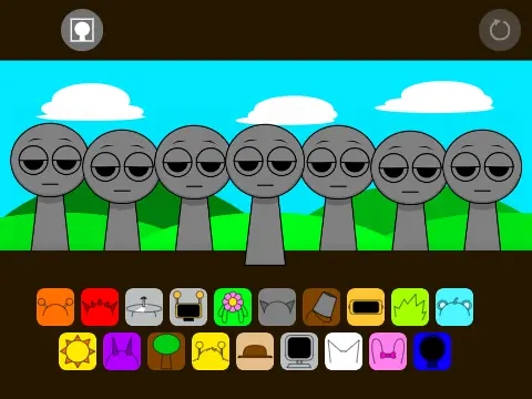 Sprunki But Bald Unfinished game logo cover