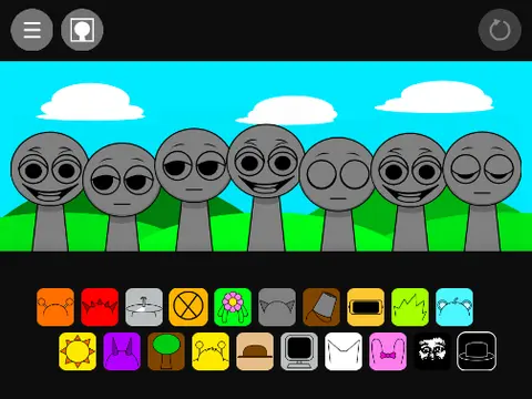 sprunki but black and my oc are added