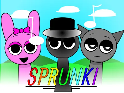 Sprunki But Black Is Normal Game Logo